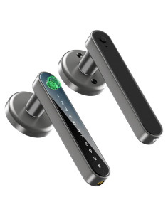 Cerradura Biométrica IRONZON con Huella y Teclado Gris