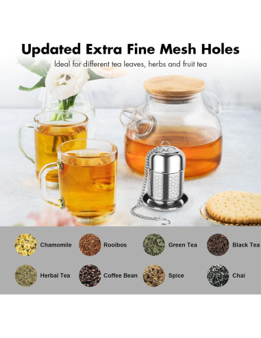 Infusor de Té Suelto CENHANG Acero Inoxidable 304 - 2 Piezas