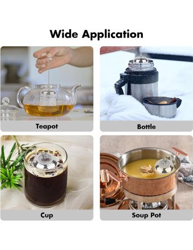 Infusor de Té Suelto CENHANG Acero Inoxidable 304 - 2 Piezas