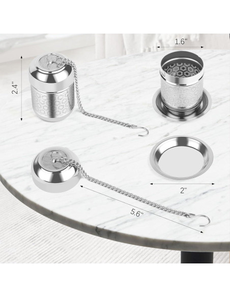 Infusor de Té Suelto CENHANG Acero Inoxidable 304 - 2 Piezas