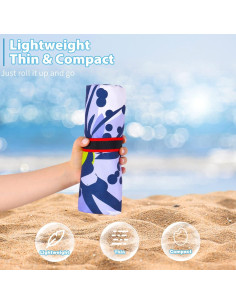 Paquete de 2 Toallas de Playa Microfibra Qinqinamu 180x81cm 2