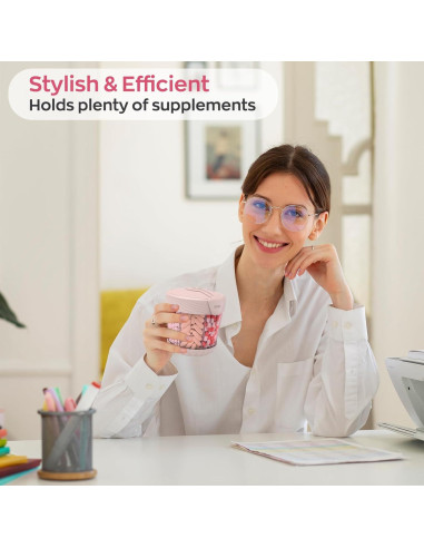 Organizador de Pastillas HIONXMGA 7 en 1 Rosa 10.6 cm
