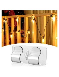 Ganchos Adhesivos para Luces Navideñas Brightown - 30 Piezas