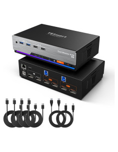 KVM Switch TESmart DKS202-M24 para 2 Monitores DP 8K@60Hz