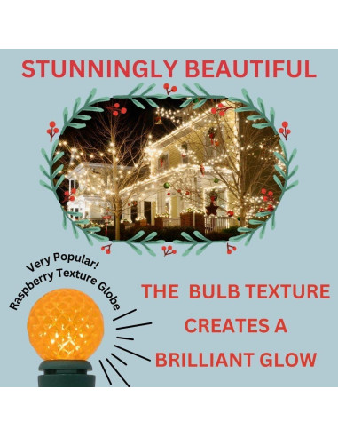 Luces de Navidad LED G12 Chillkat 60 Bombillas Multicolor 6.1m