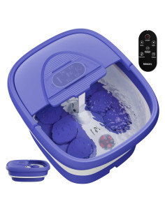 Spa para pies plegable con calor y control remoto - 6 rodillos