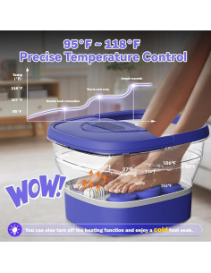 Spa para pies plegable con calor y control remoto - 6 rodillos 2