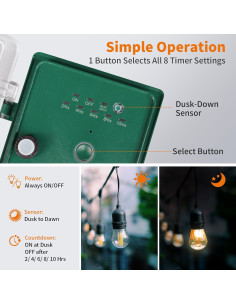 Temporizador de Estaca SURAIELEC 6 Salidas 1.83m Exterior 2