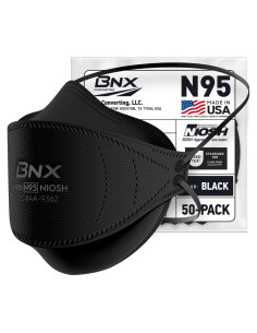 Máscaras N95 BNX Certificadas NIOSH - Paquete de 50 Unidades