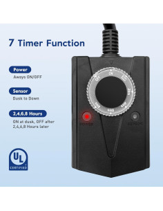 Temporizador Mecánico Brightown 2 Tomas Luz Exterior IP44 2