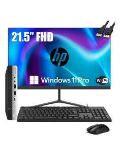 HP ProDesk 600 G3 Mini PC + Monitor FHD 21.5" - Intel i5, 16GB RAM, 256GB SSD, Windows 11