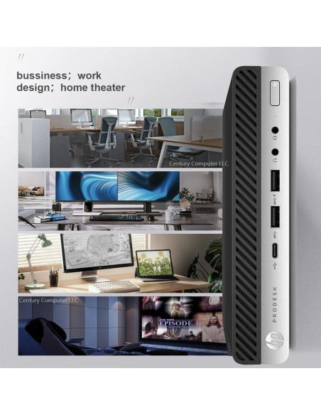 HP ProDesk 600 G3 Mini PC + Monitor FHD 21.5" - Intel i5, 16GB RAM, 256GB SSD, Windows 11