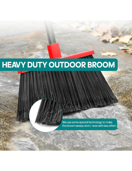Escoba Exterior PBHEPJ con Mango de Acero Inoxidable 147 cm