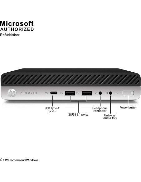 HP ProDesk 600 G3 Mini PC + Monitor FHD 21.5" - Intel i5, 16GB RAM, 256GB SSD, Windows 11