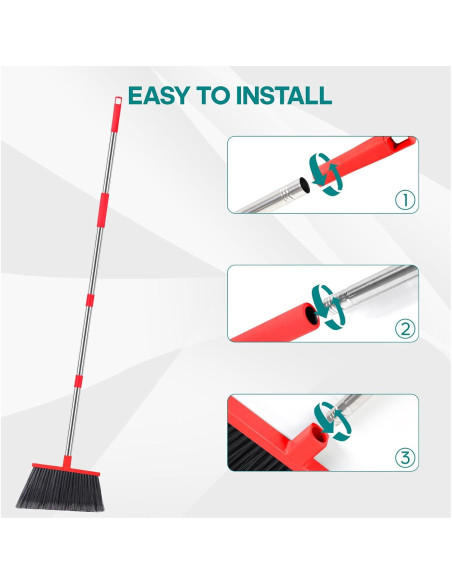 Escoba Exterior PBHEPJ con Mango de Acero Inoxidable 147 cm
