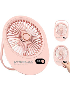 Ventilador de Escritorio USB Morelax Mini Rosa 6 Velocidades 2
