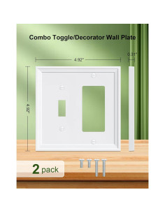 Placas de Interruptor y Enchufe de Bambú Treewell - 2 Piezas 2