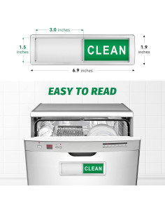 Imán de Lavavajillas Cimkiz Señal Limpio Sucio 17.78x5.08cm 2