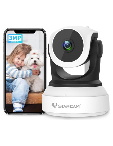 Cámara Interior VSTARCAM CS24B 2K Rotación 360 WiFi Batería