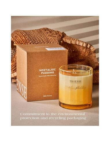 Vela Aromática M&SENSE Melón y Pepino 300g Cera Soja 60h