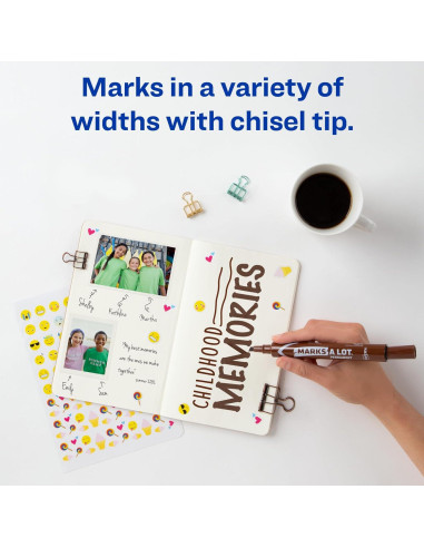 Marcadores Permanentes Avery Marks-A-Lot Marrón 12 Unidades