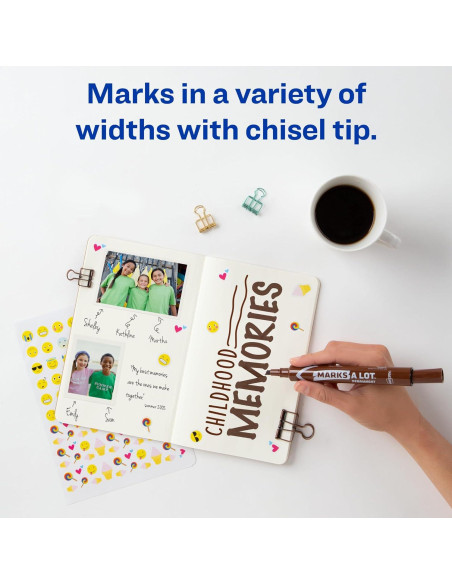 Marcadores Permanentes Avery Marks-A-Lot Marrón 12 Unidades