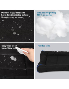 Cama para Perros YUUHENG Impermeable Negra 61x46cm Tamaño S 2
