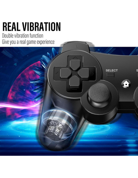 Controladores Diswoe para PS3 - Paquete de 2 Inalámbricos