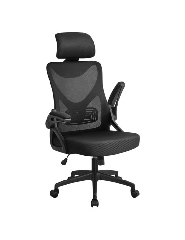 Silla de Oficina Ergonómica Yaheetech con Respaldo Alto y Reposacabezas