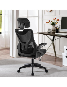 Silla de Oficina Ergonómica Yaheetech con Respaldo Alto y Reposacabezas 2