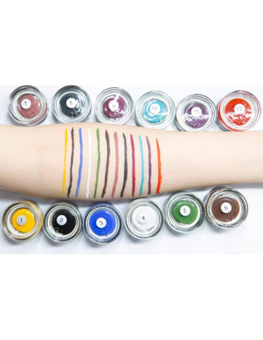 Delineador de Gel Impermeable Erinde 07 Rosa Seco con 2 Pinceles