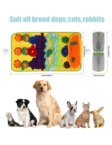 Alfombra de Olfateo para Perros Ameami 81x51 cm Lavable