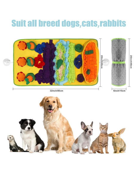 Alfombra de Olfateo para Perros Ameami 81x51 cm Lavable