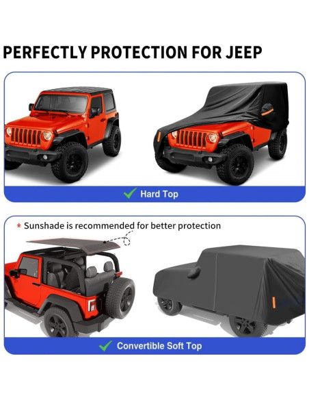 Funda Impermeable FiveFox para Jeep Wrangler 2 Puertas 1987-2025