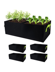 Bolsas de Cultivo Auroal 10 Galones 5 Pzas Tela Transpirable