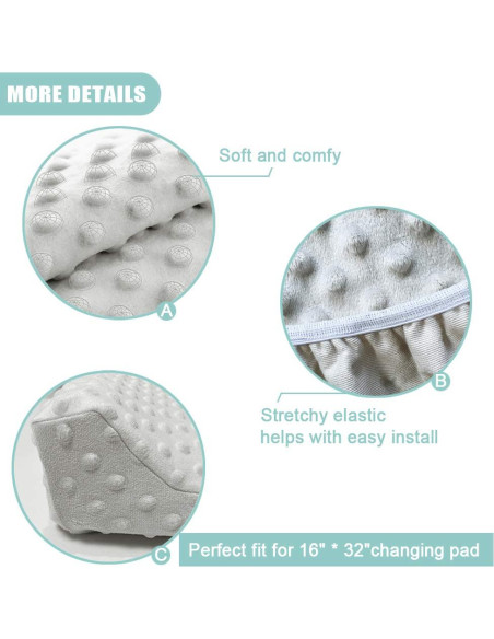 Funda de Cambiador Owlowla Minky Suave Negra 40x81 cm