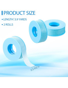 Cinta de Silicona Azul Adhesiva Reutilizable Nuanchu 2 Rollos 1.25 cm x 3.6 m 2