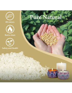 Cera de Soja 0.91 kg SACATR para Fabricación de Velas DIY 2