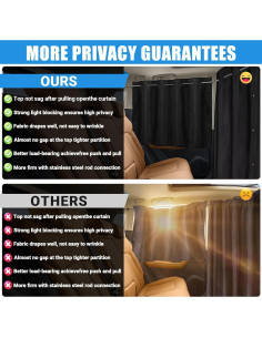 Conjunto de 3 Cortinas Opacas para Ventanas de Auto ZATOOTO 2