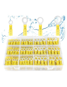 Conectores de Anillo Termoretráctiles Haisstronica 100pcs Amarillo