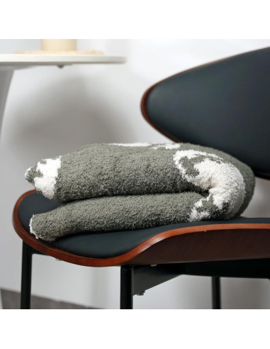 Manta Suave GY con Patrón de Béisbol 127x152cm Gris Oscuro