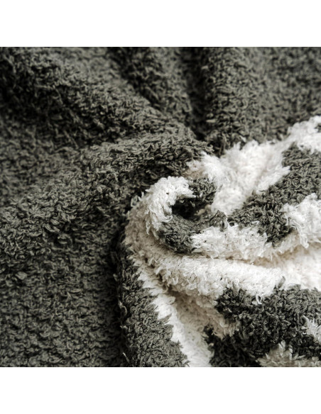 Manta Suave GY con Patrón de Béisbol 127x152cm Gris Oscuro