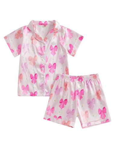 Conjunto de Pijamas de Satén para Niña Kuriozud 2 Piezas