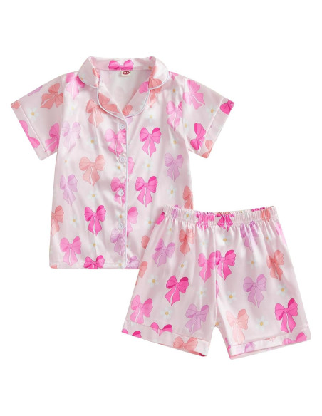 Conjunto de Pijamas de Satén para Niña Kuriozud 2 Piezas