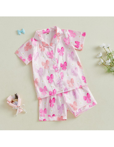 Conjunto de Pijamas de Satén para Niña Kuriozud 2 Piezas