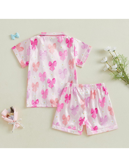 Conjunto de Pijamas de Satén para Niña Kuriozud 2 Piezas