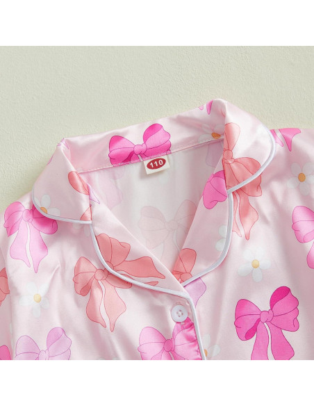 Conjunto de Pijamas de Satén para Niña Kuriozud 2 Piezas