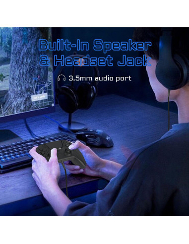 Controlador Inalámbrico XIAAGXUNA PS4 Doble Shock Negro