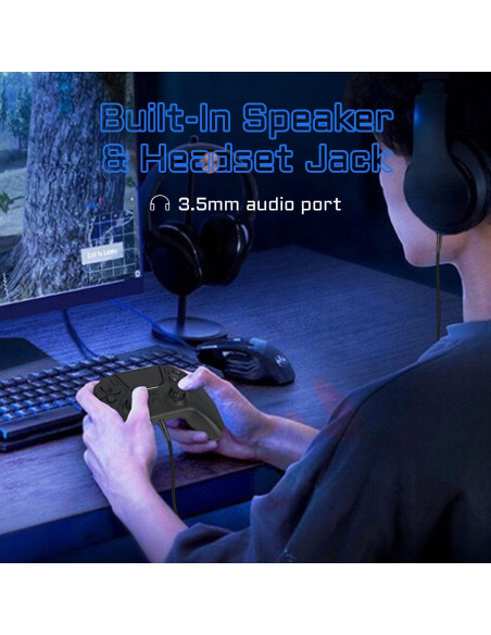 Controlador Inalámbrico XIAAGXUNA PS4 Doble Shock Negro