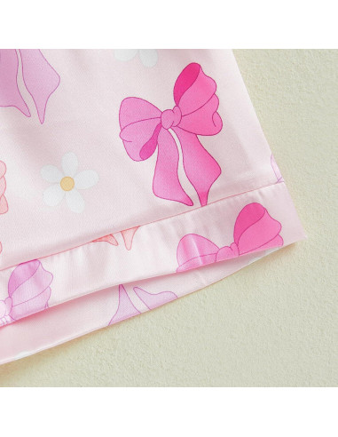 Conjunto de Pijamas de Satén para Niña Kuriozud 2 Piezas